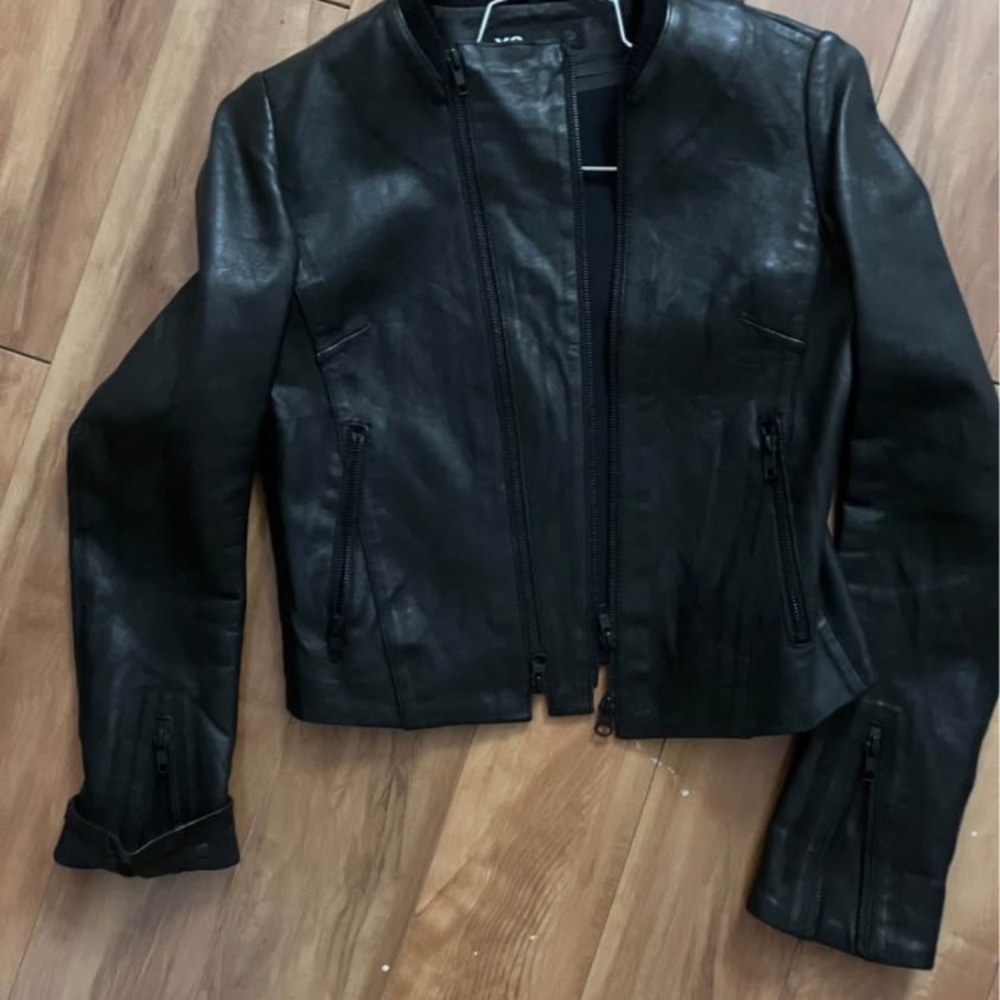 Y-3 blank women Leather Jacket small